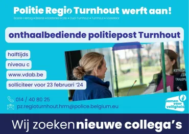 vacature onthaalbediende politiepost Turnhout 2024