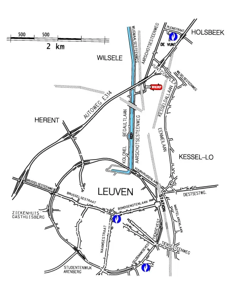 Kaart locatie Arrondissementele Stallingsplaats