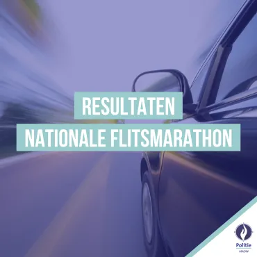 Nationale flitsmarathon - auto op wegdek